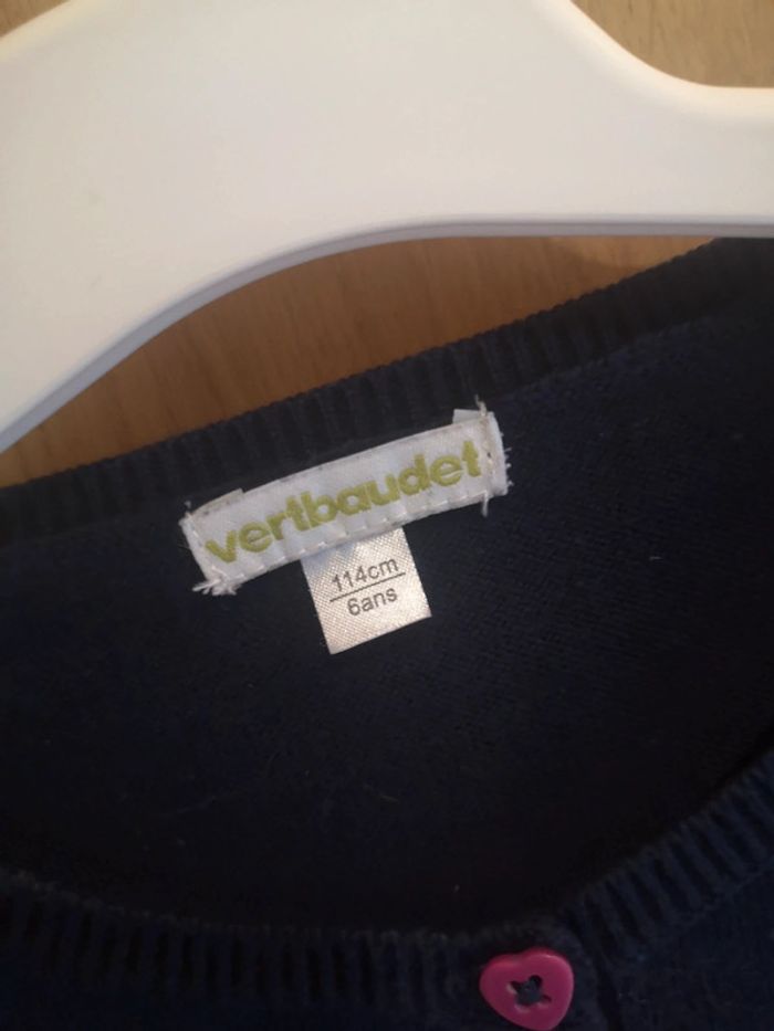 Pull d'hiver en bleu marine et rose Verbaudet 6 ans - photo numéro 6