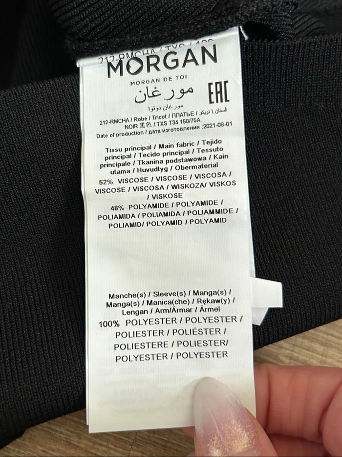 Robe noire neuve à manches longues Morgan taille XS (valeur 65€) - photo numéro 10