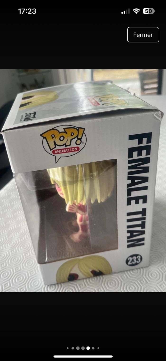 Figurine funko pop attack on titan - photo numéro 3