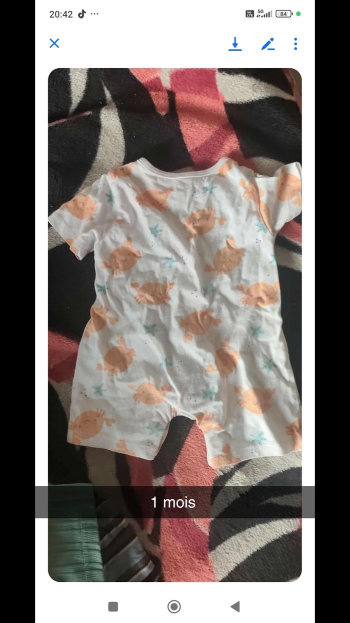 Combinaison été 1 mois