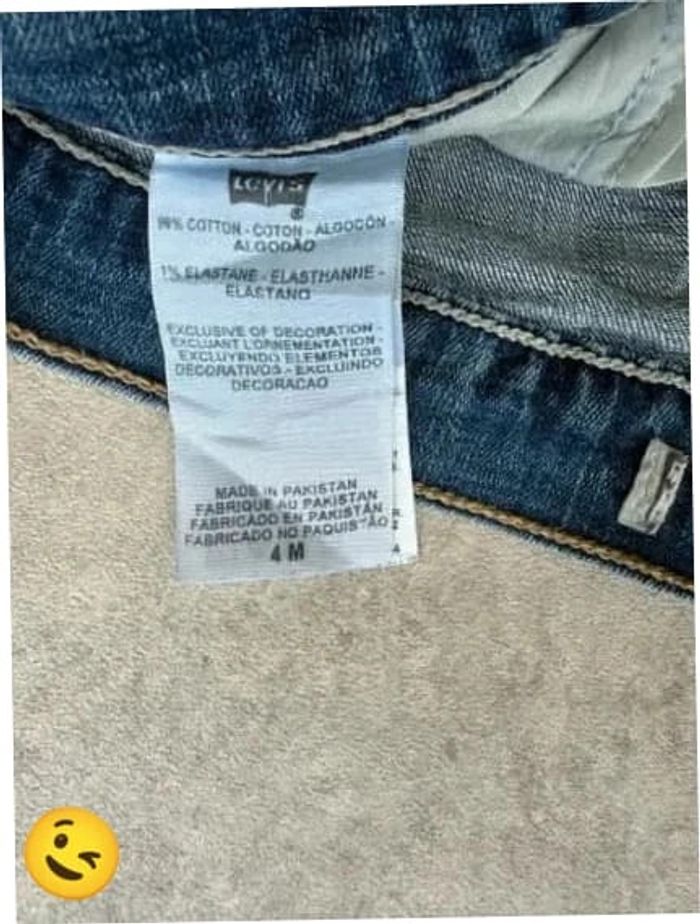 Jeans Levi's W28 FR38 coupe droite bleu Femme Women pan330b - photo numéro 6