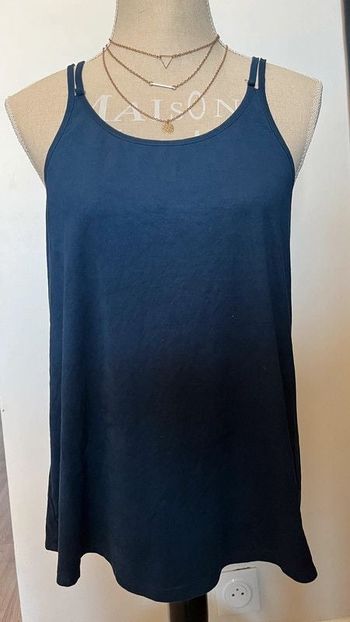 Blouse oversize vintage aspect peau de pêche bleue marine Only & u