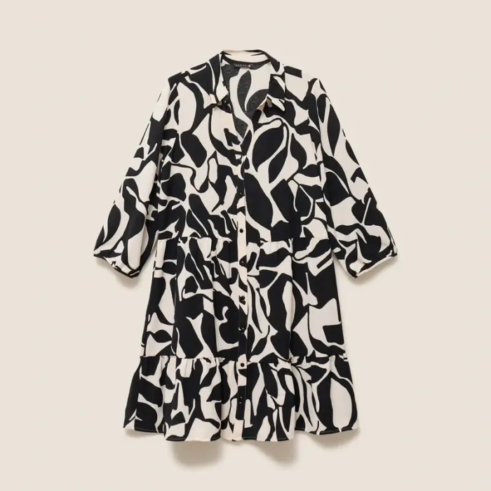 Robe courte évasée col chemise blanc femme - taille 46 - Bréal - photo numéro 3