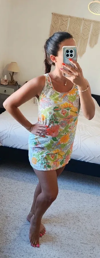 Robe d'été fleuri légère courte Bensimon 38 100% coton