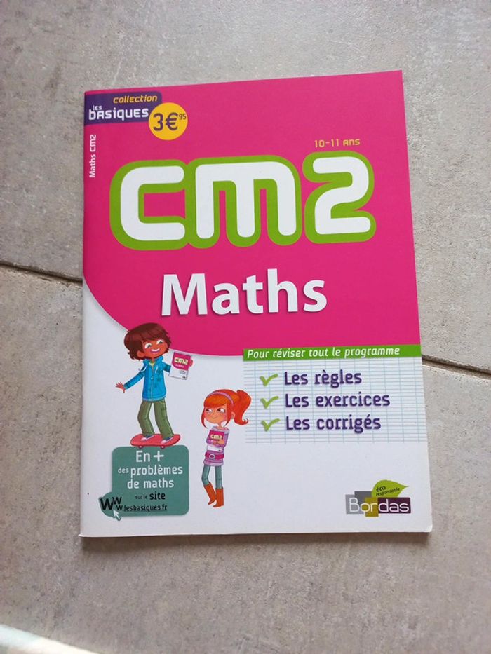 Cahier d'exercices de maths cm2 neuf