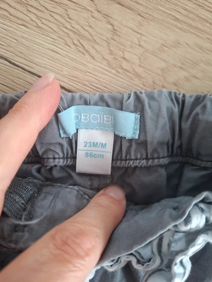 Lot de 2 pantalons légers tape à l'oeil/obaibi 2ans - photo numéro 3