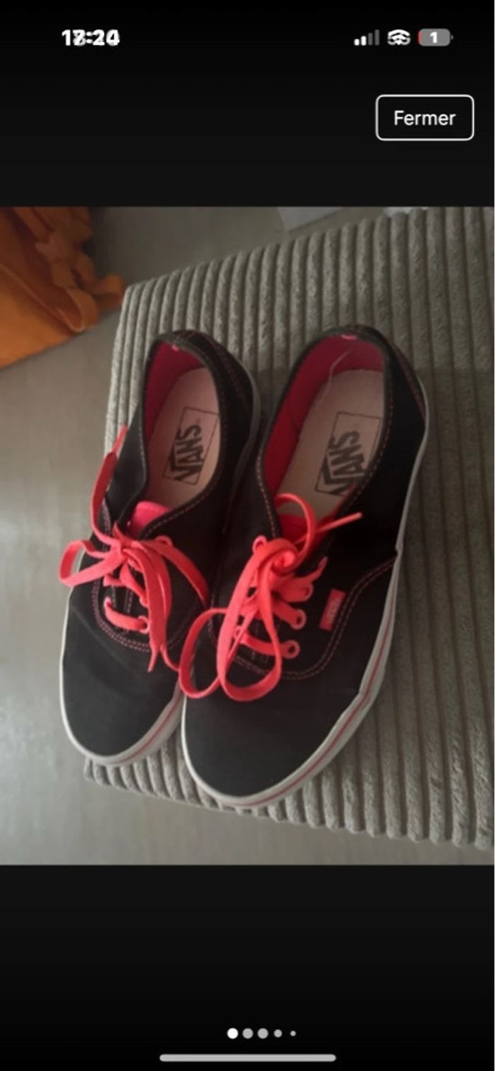 Vans pop rose fluo noir taille 39