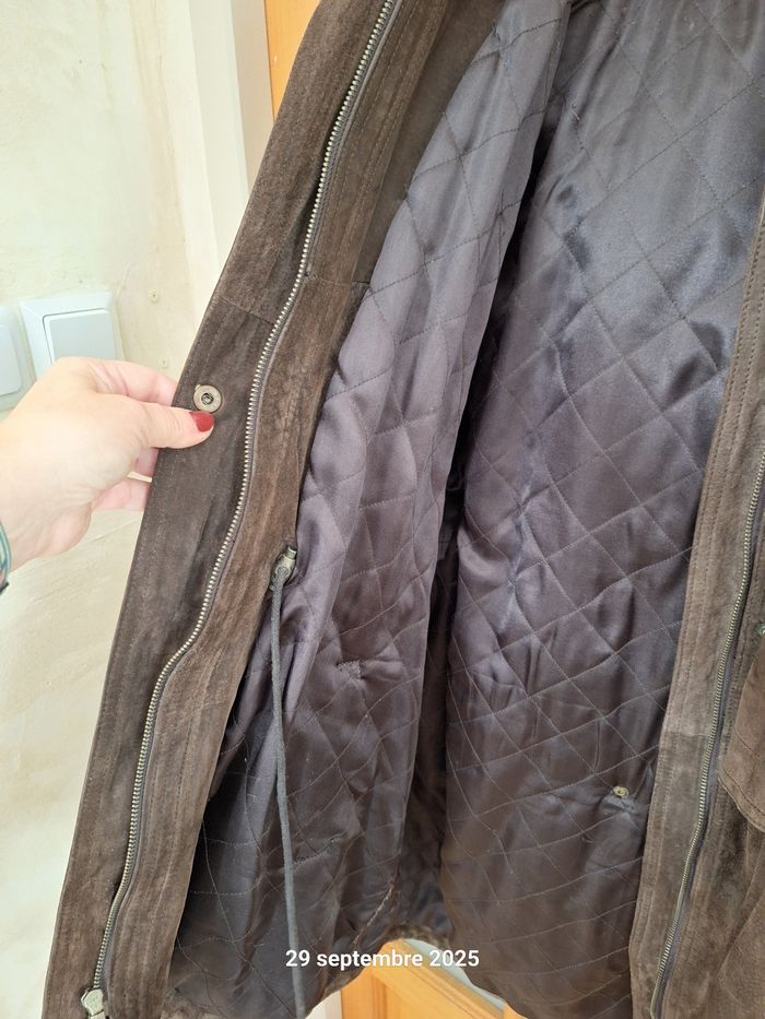 Veste cuir marron - photo numéro 2