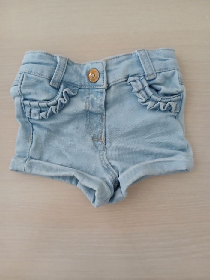 Short jean bebe taille 3 mois marque tape a l oeil - photo numéro 4