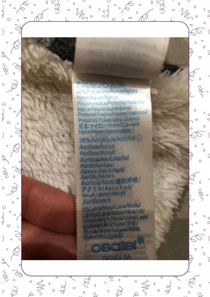 Écharpe bébé obaibi rayé gris - photo numéro 4