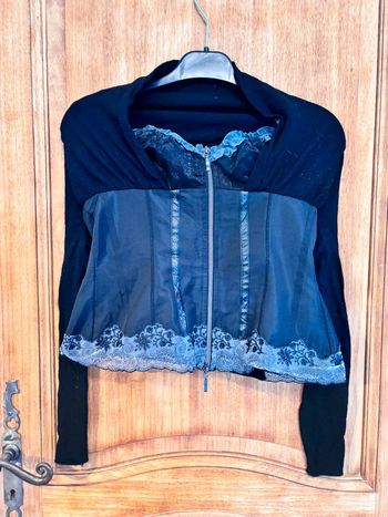 Top style corset manches longues