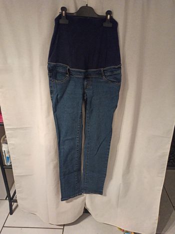 Pantalon jean de grossesse bleu