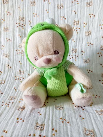 Peluche doudou ours grenouille Fischer Price