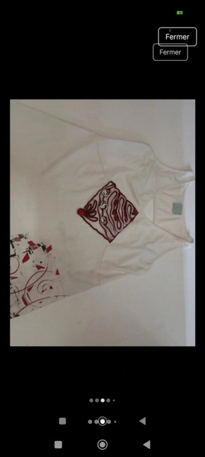 Tunique débardeur femme Legatte jeans taille 38 rétro vintage - photo numéro 3