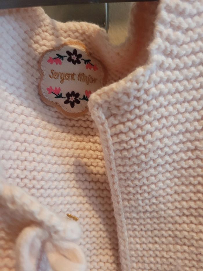 Boléro rose  bébé taille 9 mois marque Sergent Major - photo numéro 2
