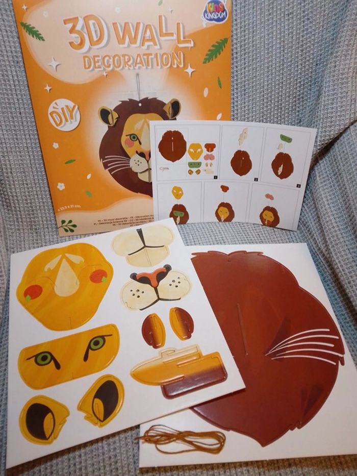 Kit décoration murale 3D "Lion" - photo numéro 3