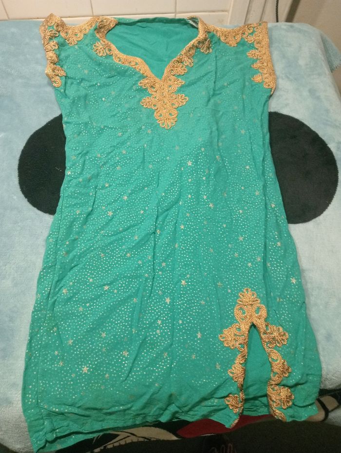 Djellaba verte et doré