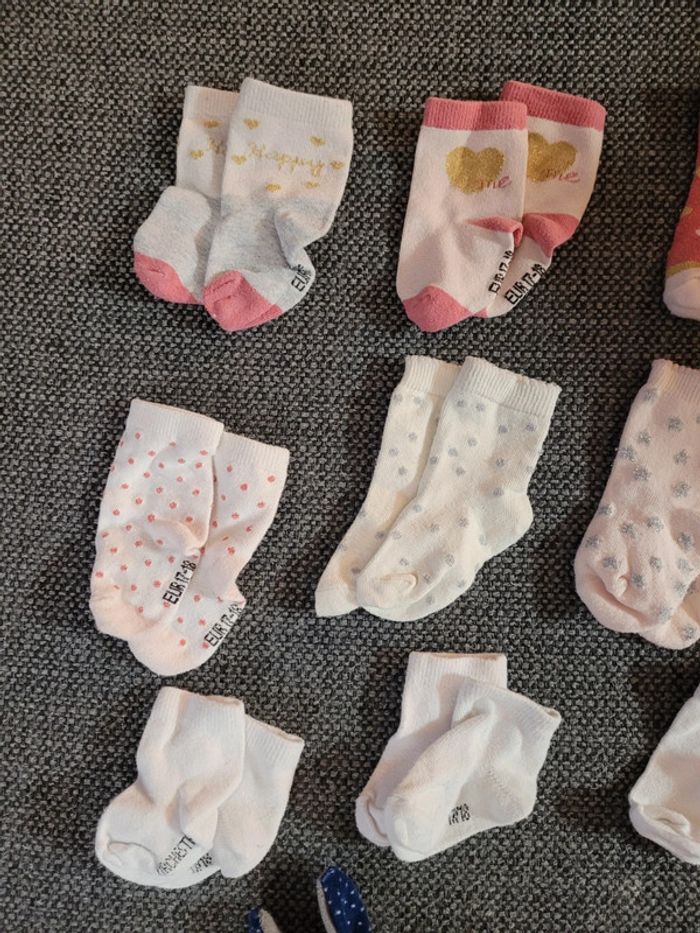 Lot 10 paires chaussettes filles 17-18 - photo numéro 2