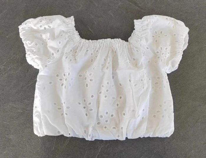 10 € Croc top blanc Zara 164 cm taille 12 ans - photo numéro 2