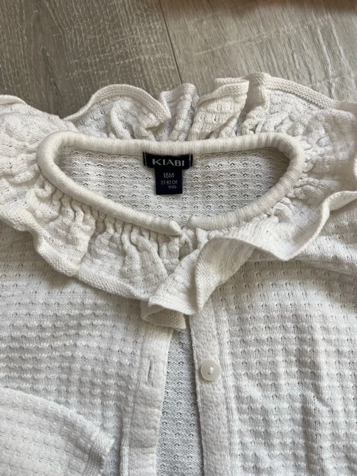 Gilet fin blanc cassé 18 mois - photo numéro 2