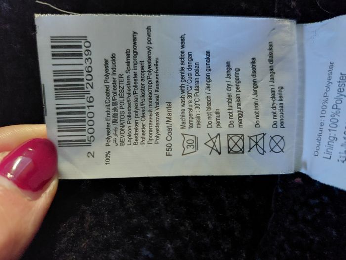 Blouson Camaïeu noir imitation cuir fourré taille 38 - photo numéro 10