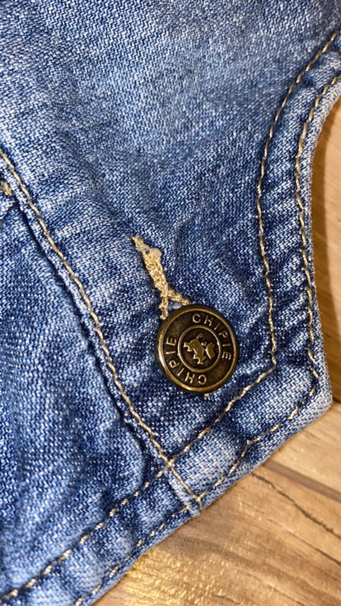 6 mois /67cm chipie salopette doublée en jeans - photo numéro 4