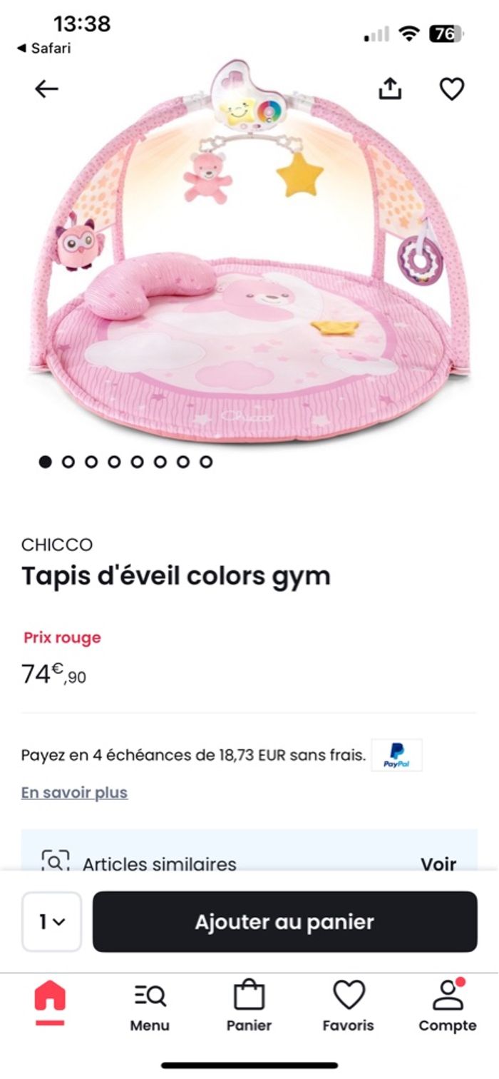 Tapis éveil chicco - neuf - photo numéro 5