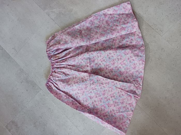 Jupe satin imprimée taille unique faite par une couturière