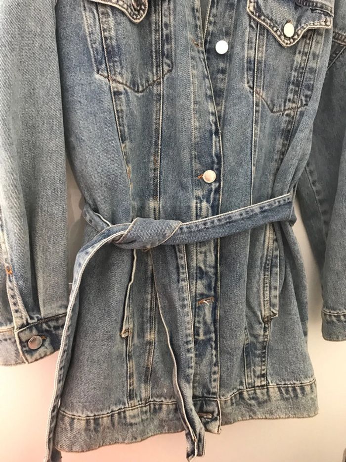 Veste longue en jean Stradivarius S 90’s y2k - photo numéro 2