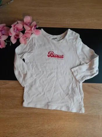 Tee-shirt 12mois kiabi bisous mon chou