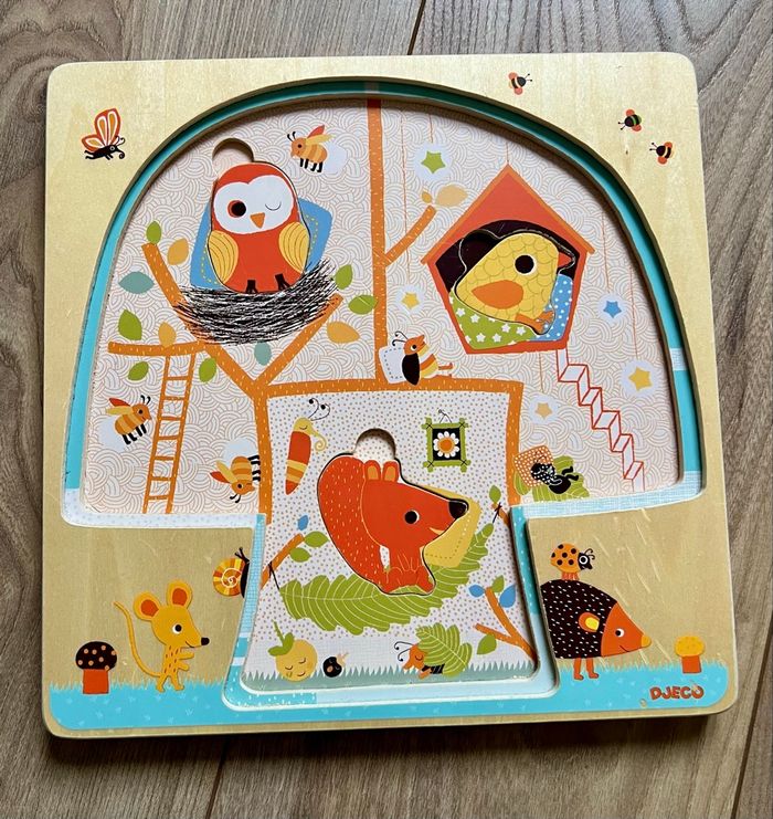 Puzzle évolutif 3 niveaux, cabane dans les arbres - Djeco - photo numéro 6