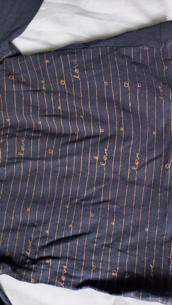 T-shirt bleu marine raye - photo numéro 5