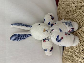 Chocolat Peluche Lapin Bleu Et Blanc Doudou Lapin Tartine Et chocolat