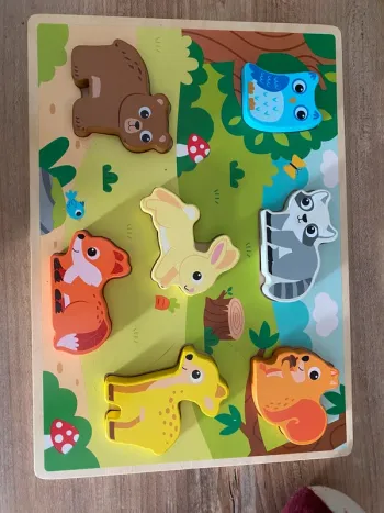 Puzzle en bois animaux de la forêt