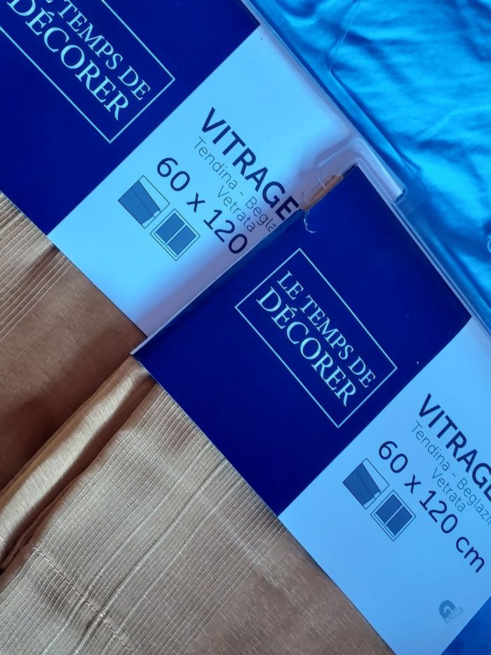 Rideaux 60x120cm prêt à poser neuf - photo numéro 1