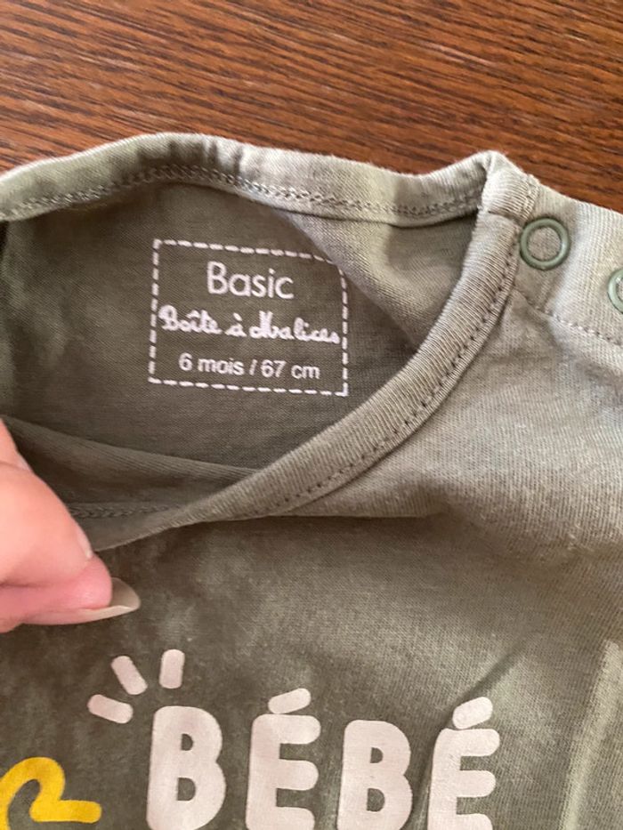 T-shirt kaki bébé super mignon - photo numéro 2