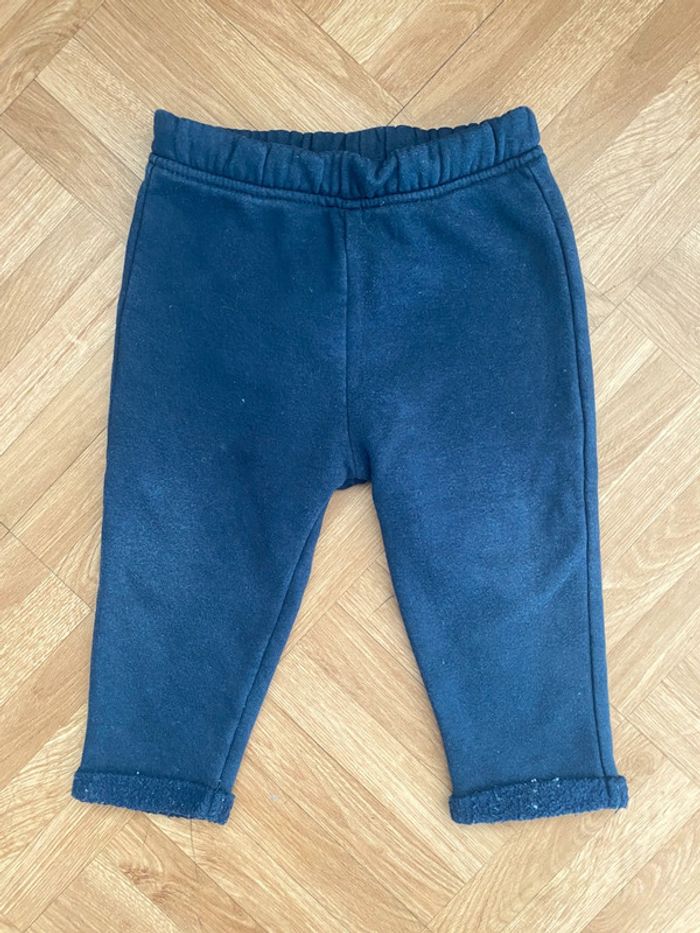Pantalon jogging bleu taille 12 mois Kiabi