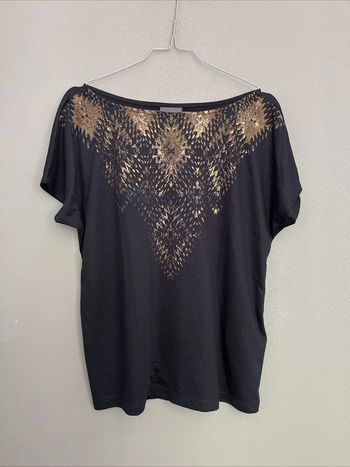 Haut Tshirt Noir & Doré Yessica C&A TS