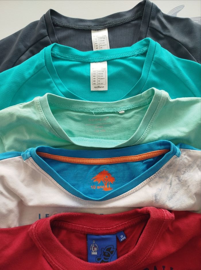 Lot 5 tee-shirts garçon manches courtes - photo numéro 3
