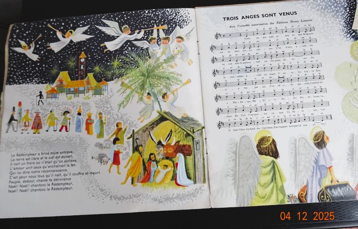 vinyle 45T  Tino Rossi  chante Noël  partition et paroles - photo numéro 4