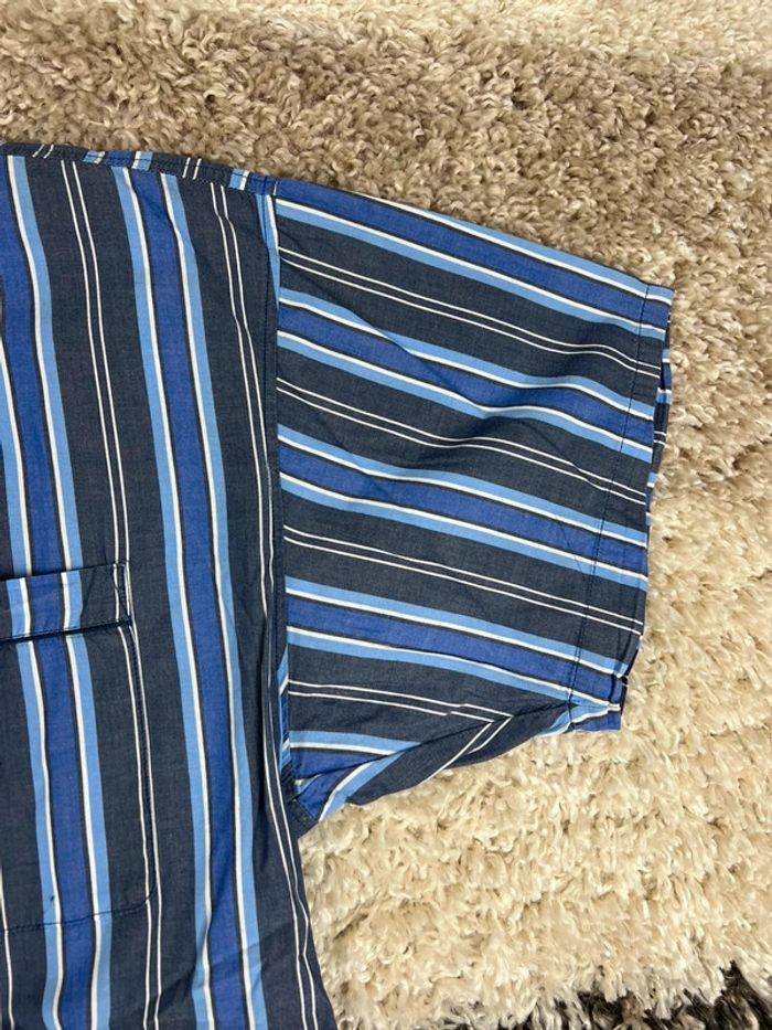 Chemisette, haut de pyjama Ralph Lauren rayé bleu et blanche taille XL - photo numéro 5