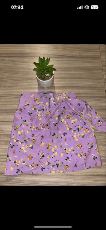 Mini jupe fleuri asymétrique loavies