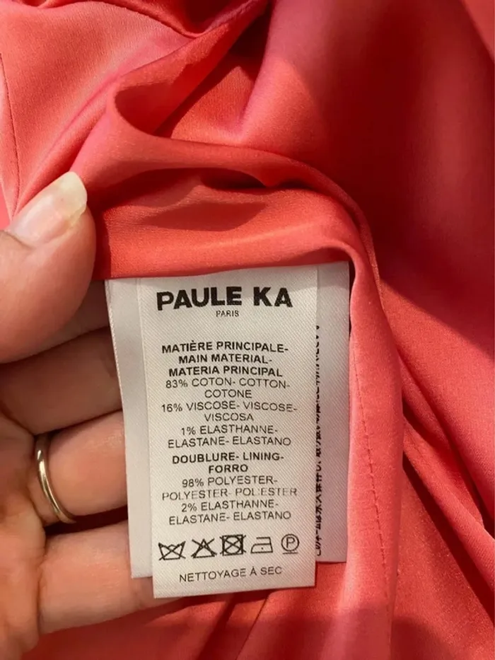 Petite veste courte style Bomber rose fushia Paule Ka taille 44 neuve - photo numéro 7