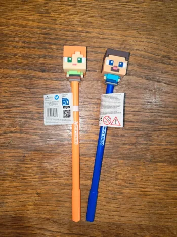 Lot de 2 bics Minecraft neufs