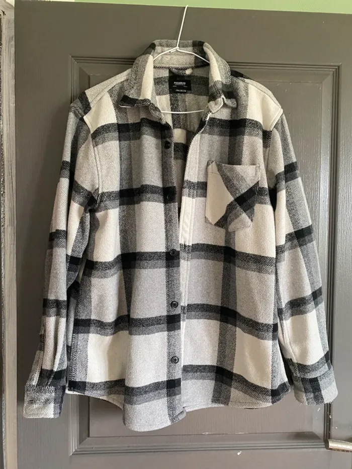 Surchemise épaisse à carreaux Pull & Bear M