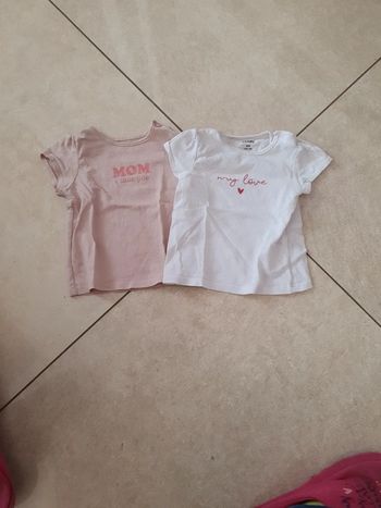 2 t shirt manche courtes
