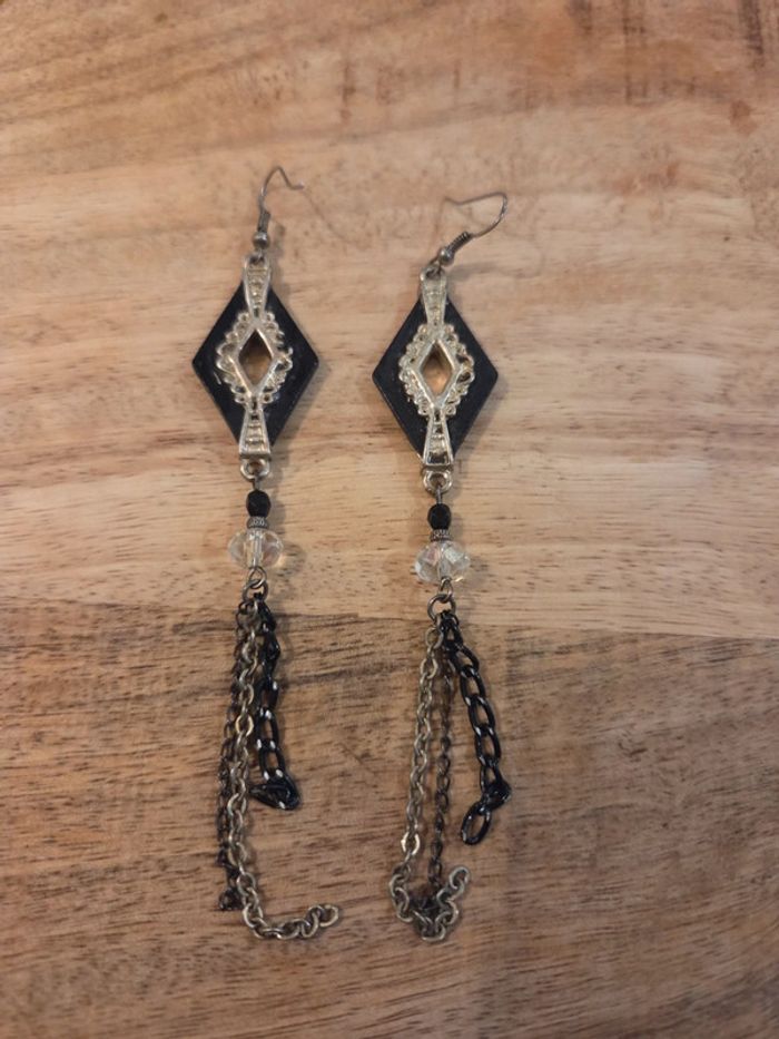 Lot 6 paires boucles d’oreilles fantaisie (argentées + dorées) - photo numéro 2