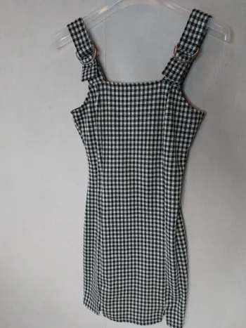 Robe sans manches blanc a carreaux noir , blanc "Pimkie"