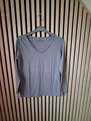 Tee shirt manches longues gris Bizzbee T38