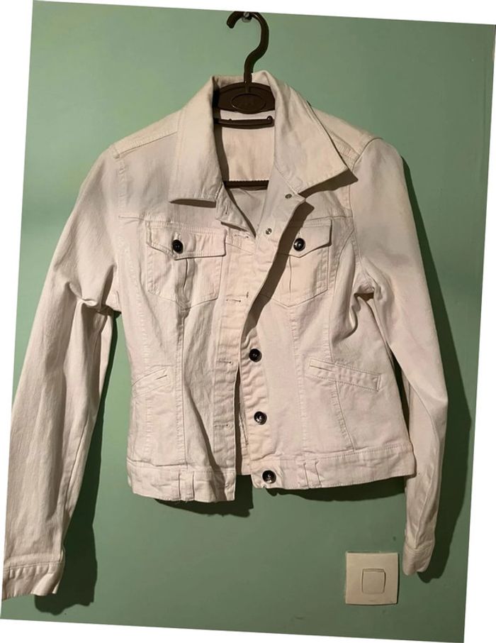 Veste en jean blanc OCCAZ Taille 36 / S
